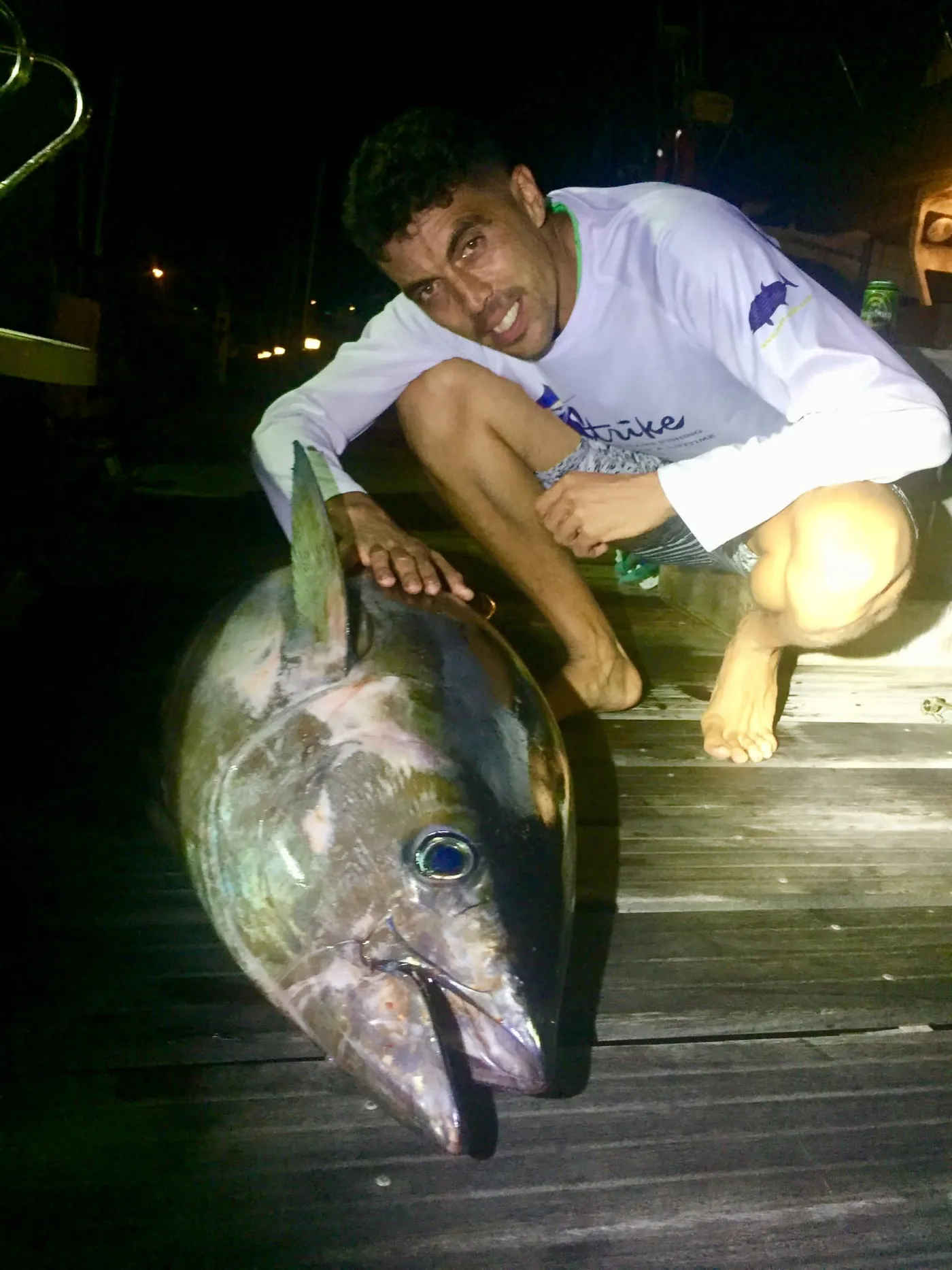 Night fishing aboard Mikestrike off South Tenerife
