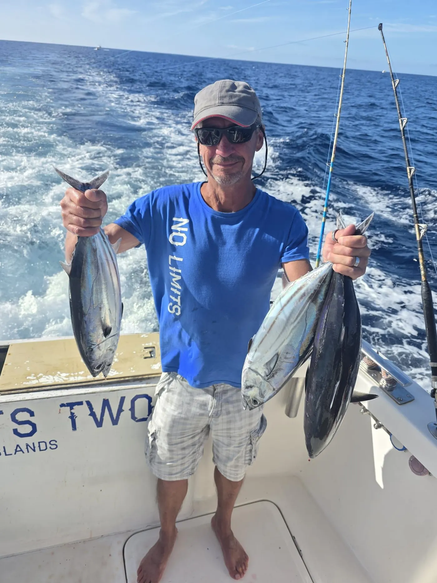 Tuna aboard No Limits Two Angler with tuna aboard No Limits Two off South Tenerife