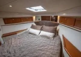 The Tanoa's master cabin The master cabin double berth aboard the Tanoa luxury yacht, Tenerife